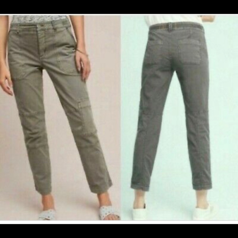 NWOT perfect Anthropologie The Wanderer grey cargo / utility pants, size 29.